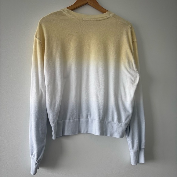 Rails Ramona Sweater Sky Blue Dip Dye Yellow Gradient Pastel Breezy Long Sleeve - Picture 9 of 11